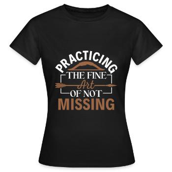 L’art de ne pas manquer - Archer Bow - T-shirt Femme - noir - Devant - AI Model Female 172 dark (172cm)