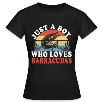 Cadeau pour les amateurs de poissons Barracuda - T-shirt Femme - noir - Devant - AI Model Female 172 dark (172cm)