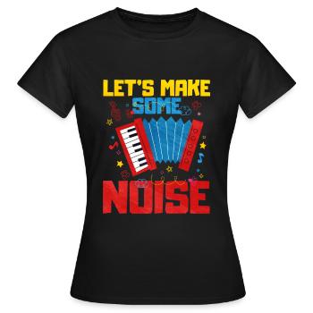 Accordéon Polka musique cadeau - T-shirt Femme - noir - Devant - AI Model Female 172 dark (172cm)