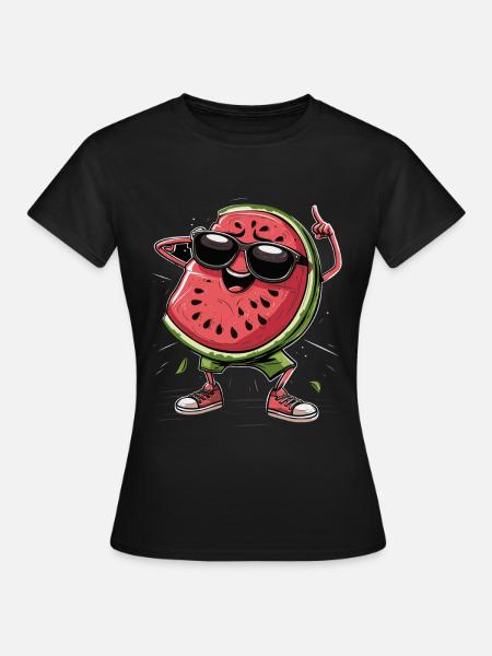 Wassermelone - Frauen T-Shirt - Schwarz