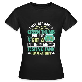 Test des températures du réservoir - Aquascaping Aquarium - T-shirt Femme - noir - Devant - AI Model Female 172 dark (172cm)