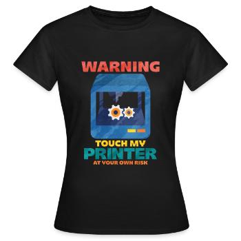 3D Printing - Women's T-Shirt - black - Front - AI Model Female 172 dark (172cm)
