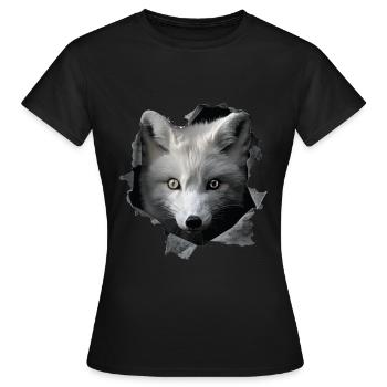 Loup arctique - T-shirt Femme - noir - Devant - AI Model Female 172 dark (172cm)