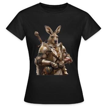 Chevaliers de Kängeru Moyen Âge - T-shirt Femme - noir - Devant - AI Model Female 172 dark (172cm)