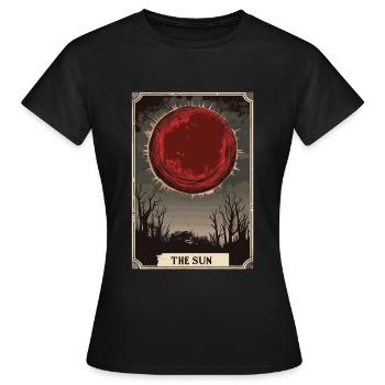 Le Tarot du Soleil - T-shirt Femme - noir - Devant - AI Model Female 172 dark (172cm)