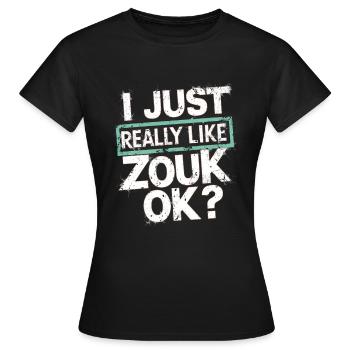 Cadeau de danse Zouk - T-shirt Femme - noir - Devant - AI Model Female 172 dark (172cm)