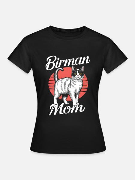 Katze Birma Geschenk - Frauen T-Shirt - Schwarz