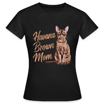 Katze Havanna Braun Geschenk - Frauen T-Shirt - Schwarz - Vorne - AI Model Female 172 dark (172cm)