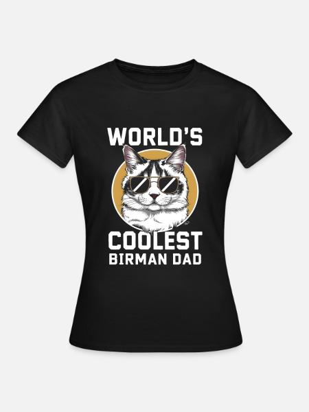 Katze Birma Geschenk - Frauen T-Shirt - Schwarz