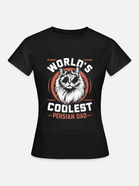 Katze Perser Geschenk - Frauen T-Shirt - Schwarz