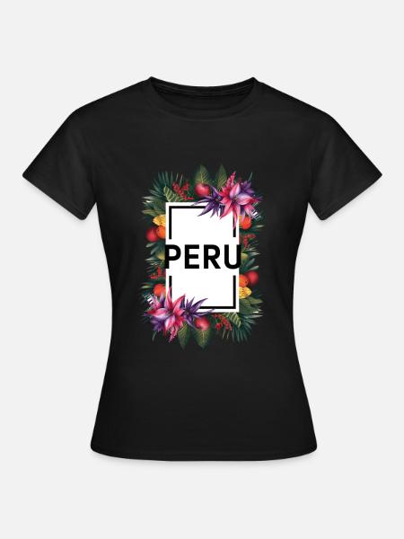 Machu Picchu Geschenk - Frauen T-Shirt - Schwarz