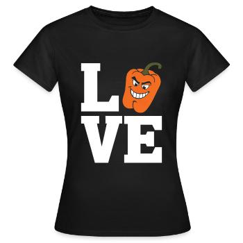 Paprika Geschenk - Frauen T-Shirt - Schwarz - Vorne - AI Model Female 172 dark (172cm)