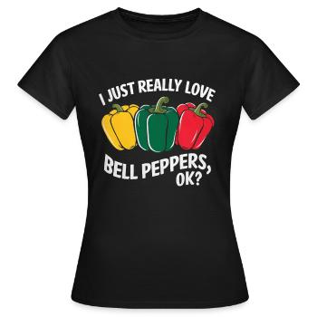 Paprika Geschenk - Frauen T-Shirt - Schwarz - Vorne - AI Model Female 172 dark (172cm)