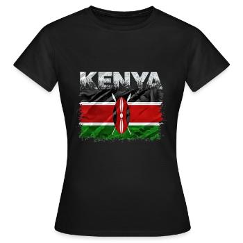 Kenya - T-shirt Femme - noir - Devant - AI Model Female 172 dark (172cm)