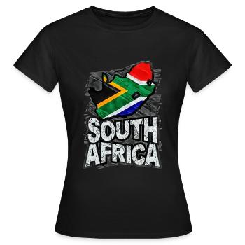 Afrique du Sud - T-shirt Femme - noir - Devant - AI Model Female 172 dark (172cm)