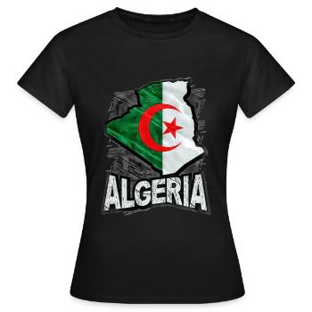 Algerien - Frauen T-Shirt - Schwarz - Vorne - AI Model Female 172 dark (172cm)