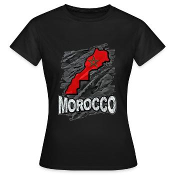Marokko - Frauen T-Shirt - Schwarz - Vorne - AI Model Female 172 dark (172cm)