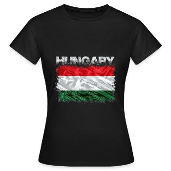 Hongrie - T-shirt Femme - noir - Devant - AI Model Female 172 dark (172cm)