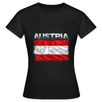Autriche - T-shirt Femme - noir - Devant - AI Model Female 172 dark (172cm)