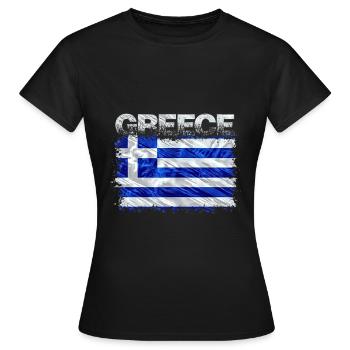 Greece - Women's T-Shirt - black - Front - AI Model Female 172 dark (172cm)