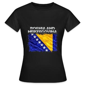 Bosnien Herzegowina - Frauen T-Shirt - Schwarz - Vorne - AI Model Female 172 dark (172cm)