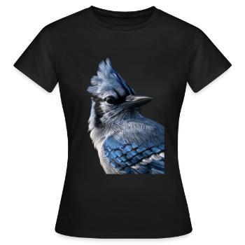 Blue jay - Women's T-Shirt - black - Front - AI Model Female 172 dark (172cm)