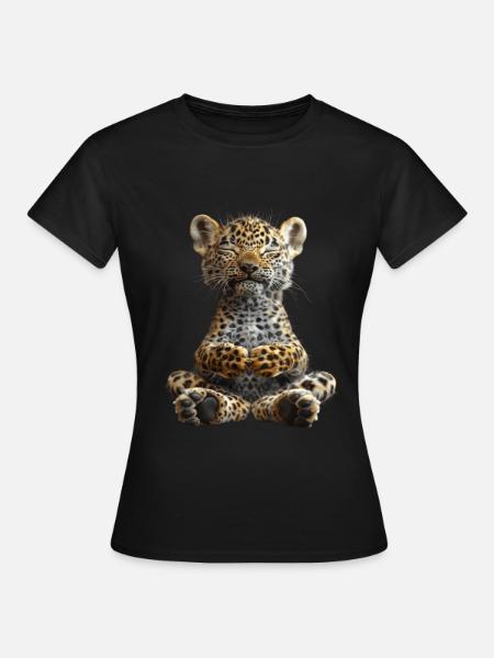 Leopard - Frauen T-Shirt - Schwarz