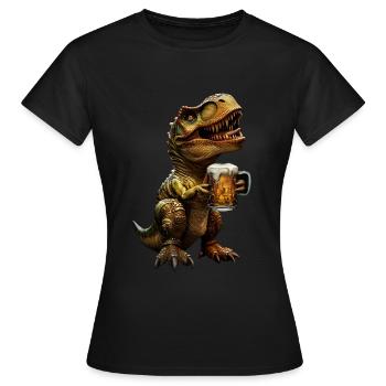 T-Rex - Frauen T-Shirt - Schwarz - Vorne - AI Model Female 172 dark (172cm)