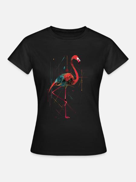Flamingo - Frauen T-Shirt - Schwarz