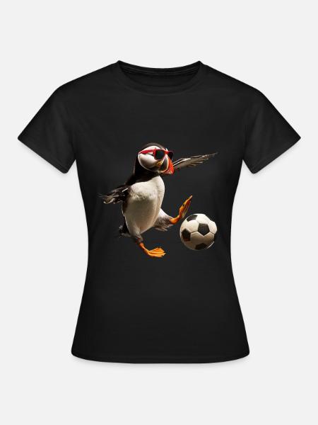 Papageitaucher - Dame-T-shirt - sort
