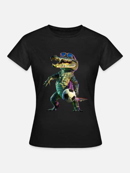 Krokodil - Frauen T-Shirt - Schwarz