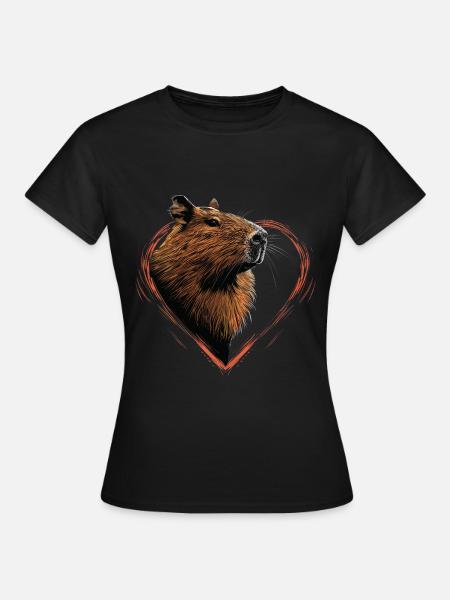 Wasserschwein - Frauen T-Shirt - Schwarz