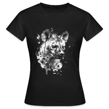 Hyäne - Frauen T-Shirt - Schwarz - Vorne - AI Model Female 172 dark (172cm)