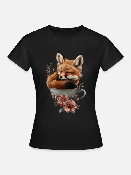 Fuchs - Frauen T-Shirt - Schwarz