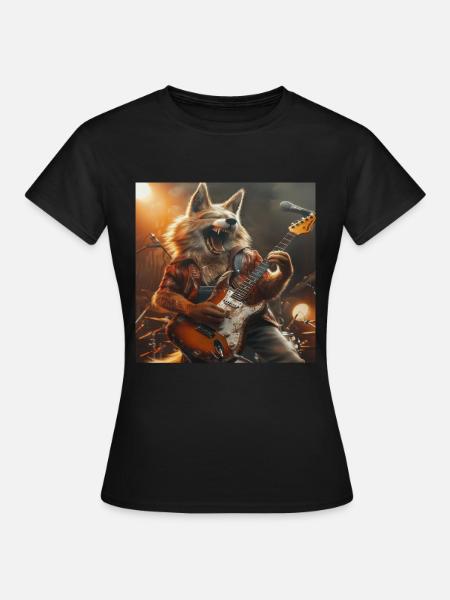 Wolf - Frauen T-Shirt - Schwarz