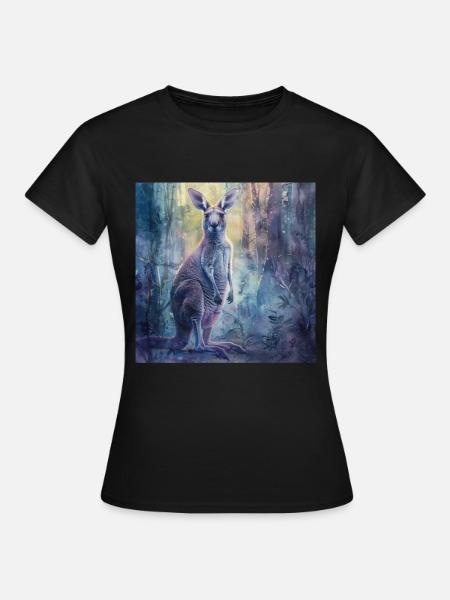 Kangoeroe - Vrouwen T-shirt - zwart