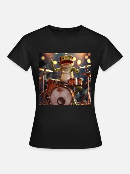 Frosch - Frauen T-Shirt - Schwarz