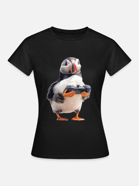 Papageitaucher - Frauen T-Shirt - Schwarz