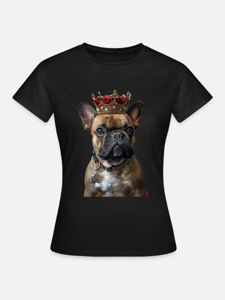 Französische Bulldogge - Dame-T-shirt - sort