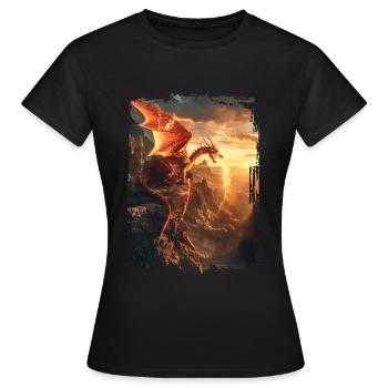 Cerf-volant - T-shirt Femme - noir - Devant - AI Model Female 172 dark (172cm)