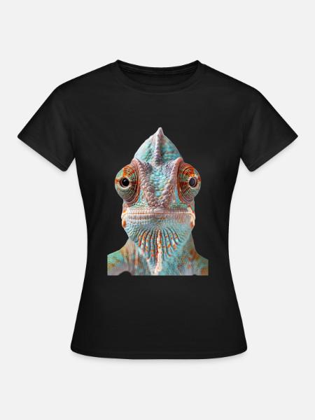 Chamäleon - Frauen T-Shirt - Schwarz