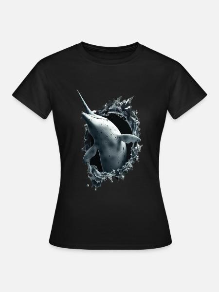 Narwal - Frauen T-Shirt - Schwarz