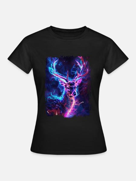 Reh - Frauen T-Shirt - Schwarz
