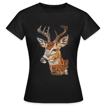 Chevreuil - T-shirt Femme - noir - Devant - AI Model Female 172 dark (172cm)