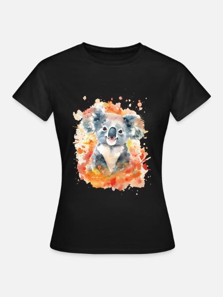 Koala - Frauen T-Shirt - Schwarz