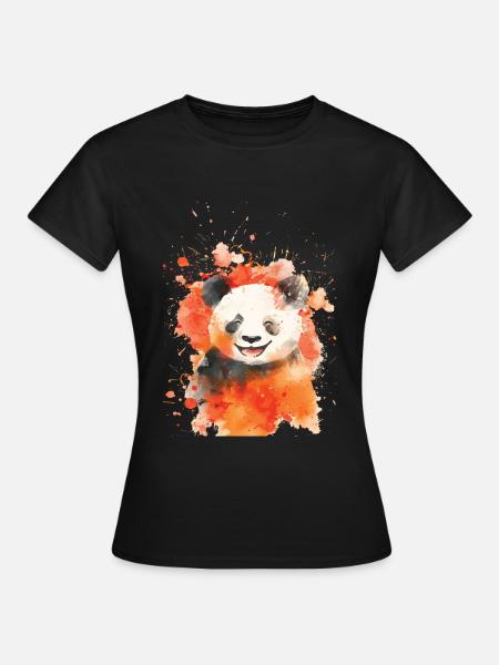 Panda - Frauen T-Shirt - Schwarz