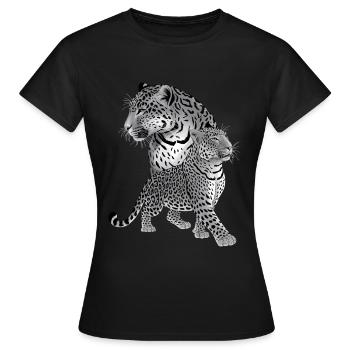 Leopard - Women's T-Shirt - black - Front - AI Model Female 172 dark (172cm)