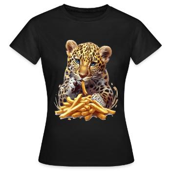 Leopard - Women's T-Shirt - black - Front - AI Model Female 172 dark (172cm)