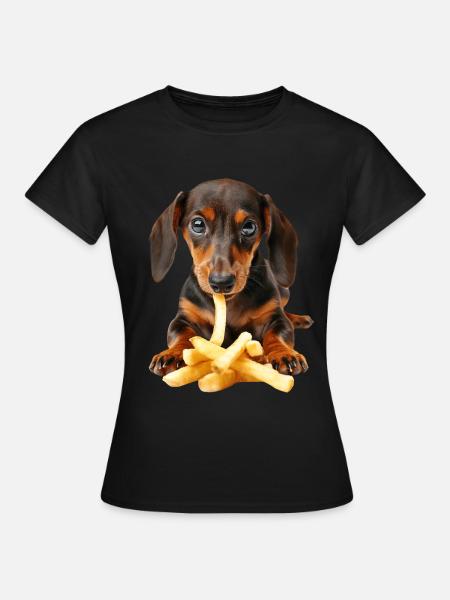 Dackel - Frauen T-Shirt - Schwarz