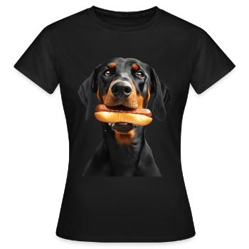 Dobermann - Frauen T-Shirt - Schwarz - Vorne - AI Model Female 172 dark (172cm)